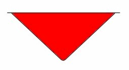 Blank red neckerchief with black trim